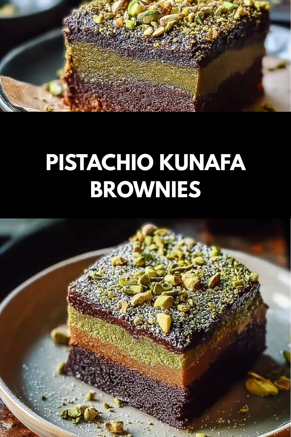 Pistachio Kunafa Brownies Recipe With Rich Nutty Flavor 7 Pistachio Kunafa Brownies