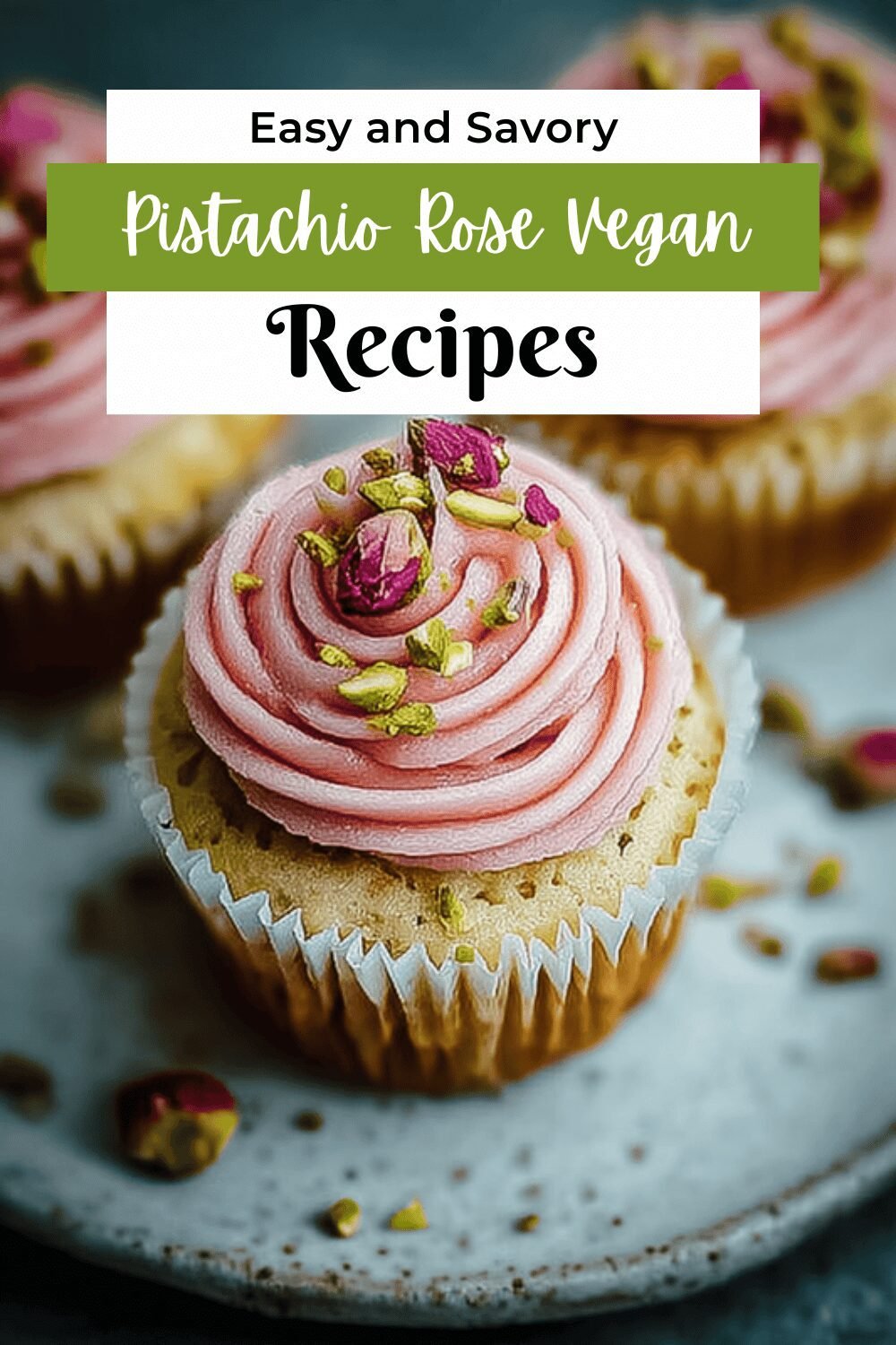 Vegan Mini Rose Cupcakes Recipe With Easy Floral Frosting Ideas 7 Pistachio Rose Vegan Cupcakes