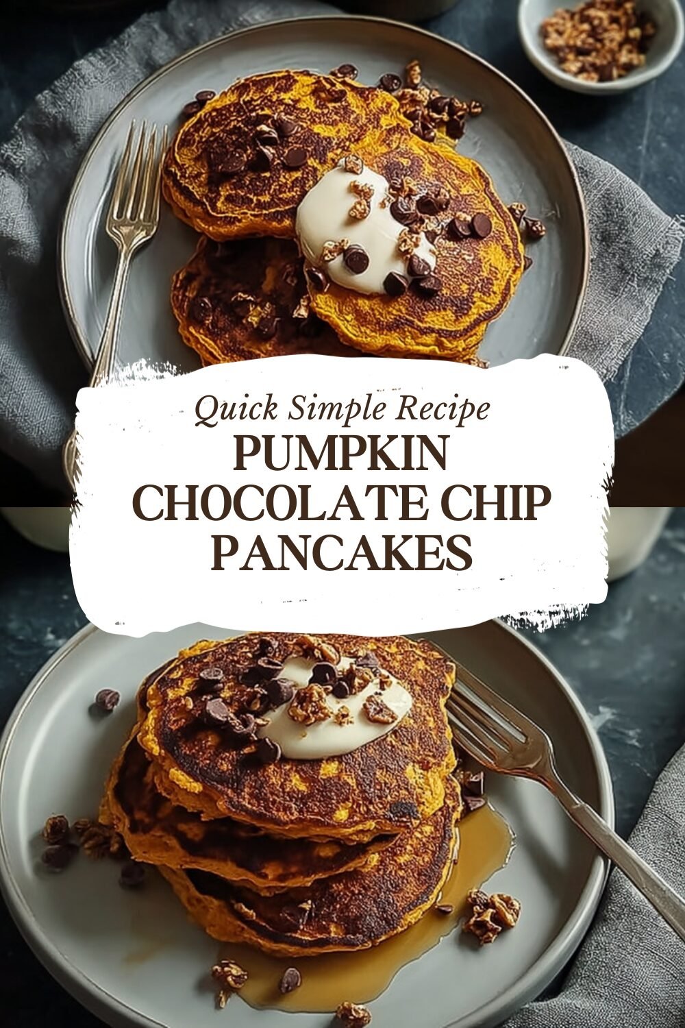 Pumpkin Chocolate Chip Pancakes