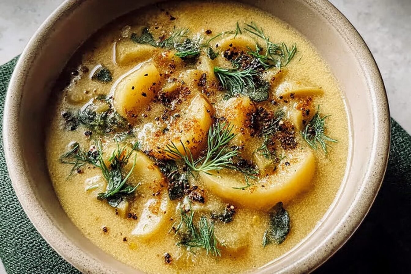 Roasted Celery Potato Soup Recipe With Creamy Garlic And Herbs 6 Roasted Celery Potato Soup