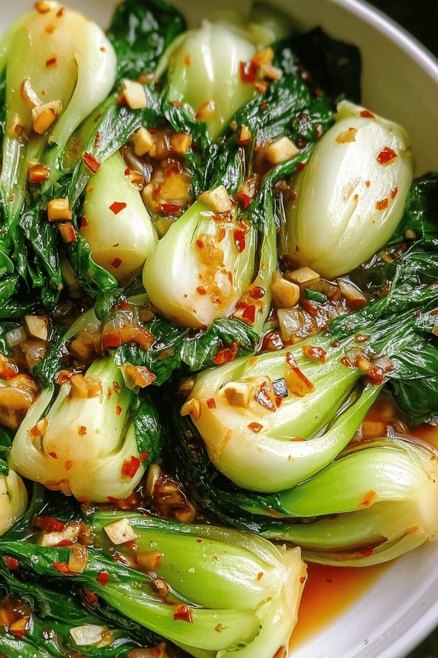Spicy Garlic Bok Choy