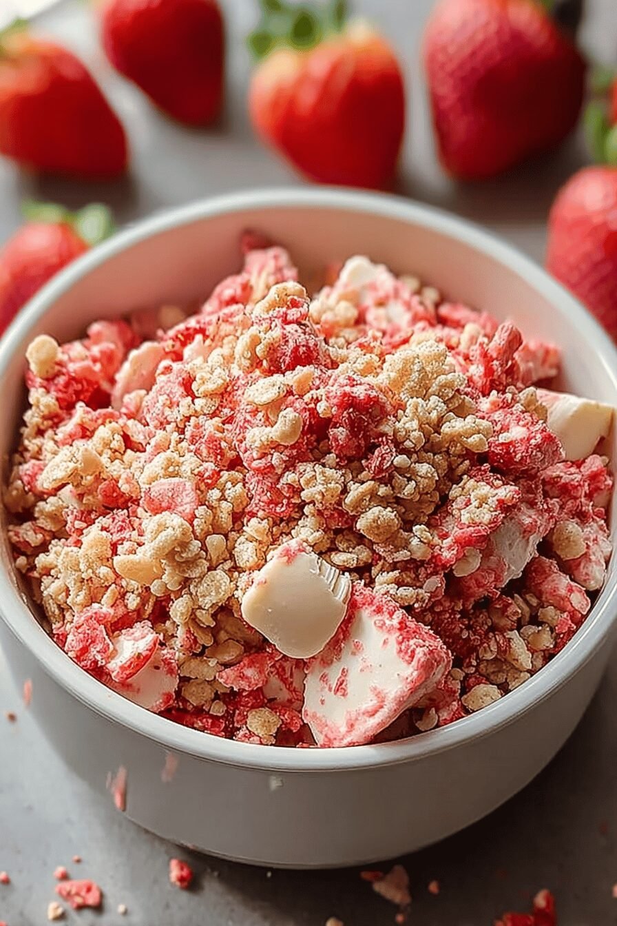 Strawberry Crunch Recipe With Fresh Berries And Crispy Topping 6 Strawberry Crunch Topping