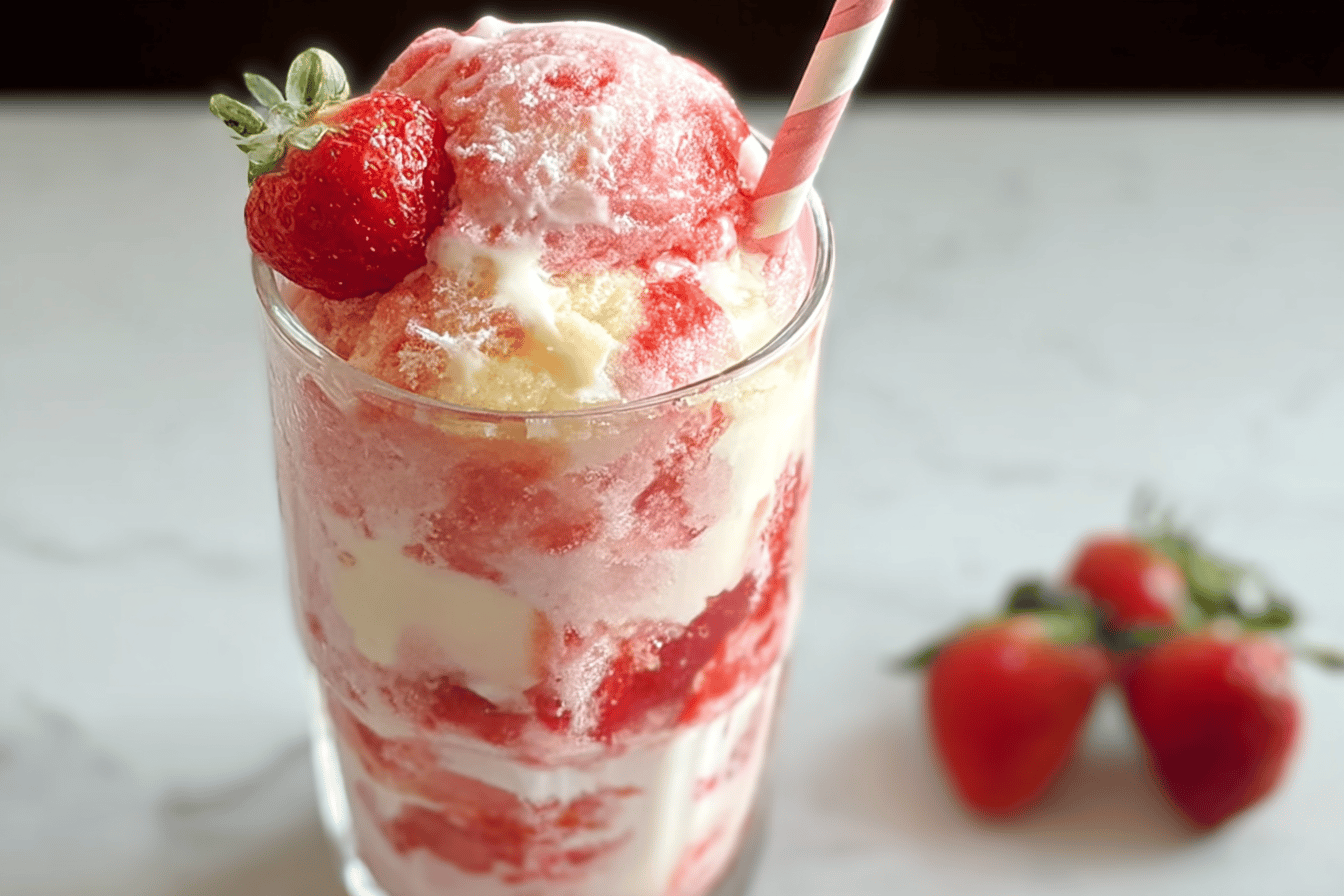 Strawberry Ice Cream Float