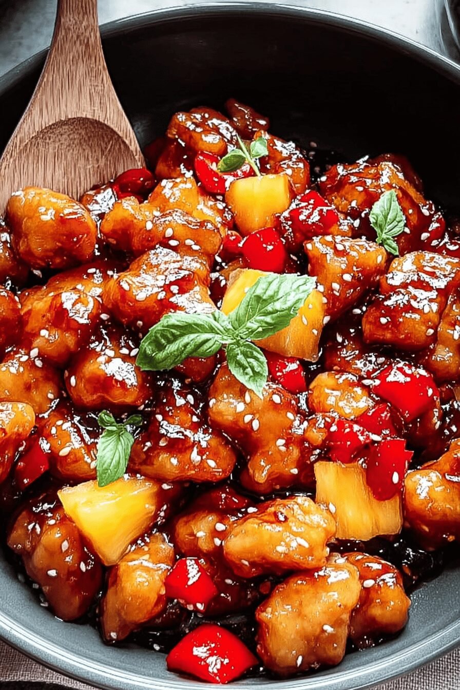 Sticky Pineapple Chicken Recipe With Sweet And Tangy Glaze 6 Sweet Sticky Pineapple Chicken