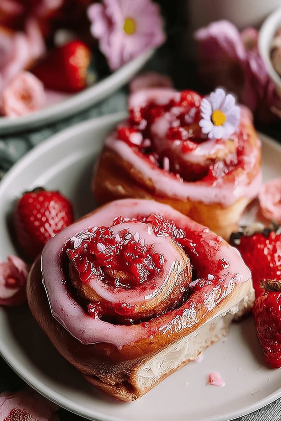Vegan Strawberry Sweet Rolls