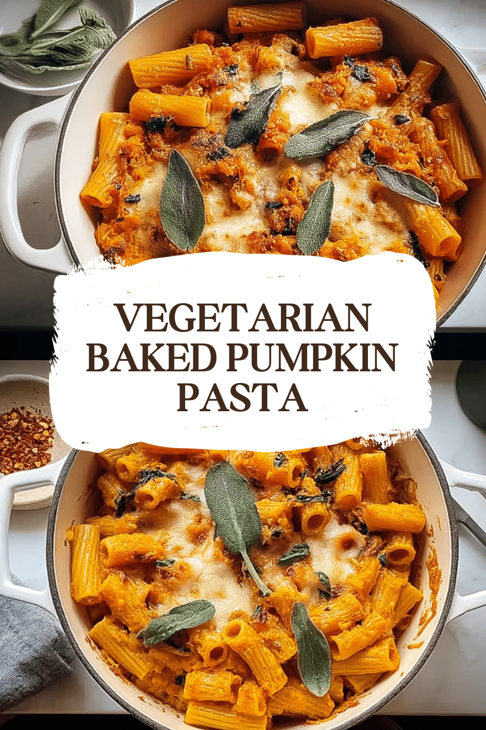 Baked Pumpkin Pasta With Crispy Sage And Creamy Ricotta 4 Vegetarian Baked Pumpkin Pasta