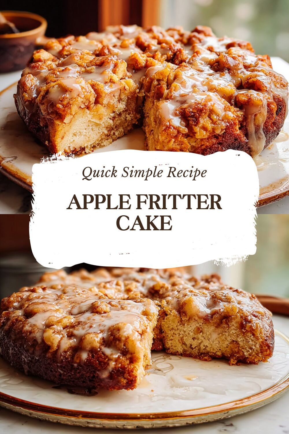 Apple Fritter Cake Recipe With Cinnamon And Sweet Glaze 7 Apple Fritter Cake