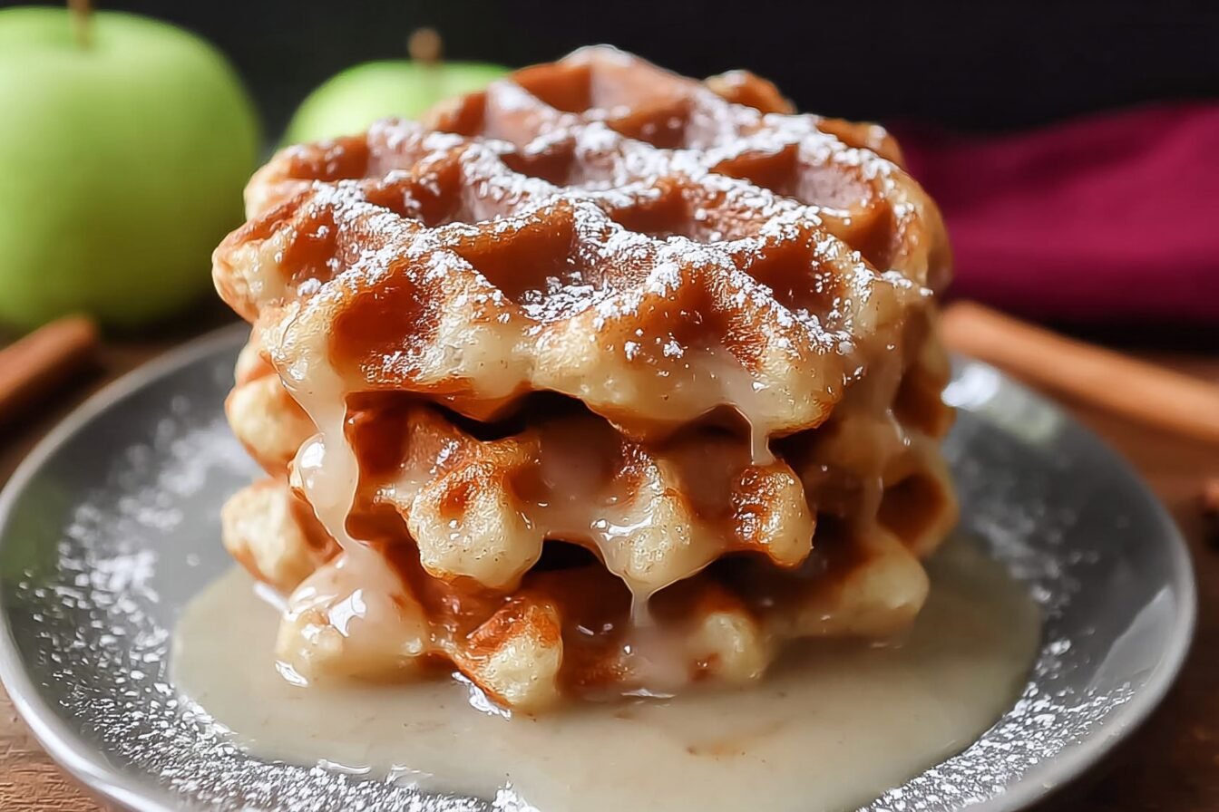 Mini Apple Fritter Waffle Donuts Recipe For A Sweet Treat 6 Apple Fritter Waffle Donuts
