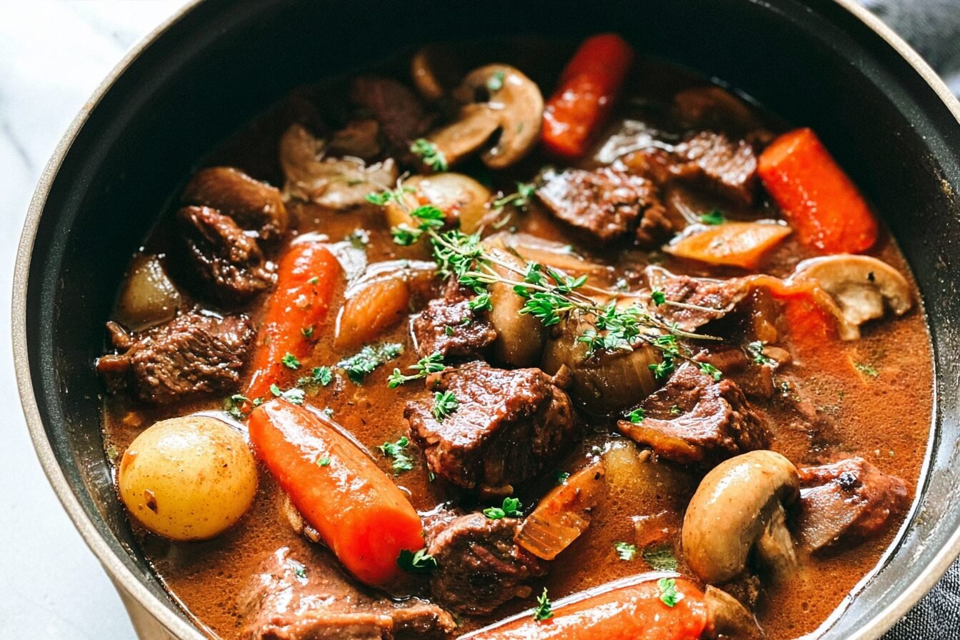 Beef Bourguignon: Classic French Recipe With Rich Wine Sauce 6 Beef Bourguignon