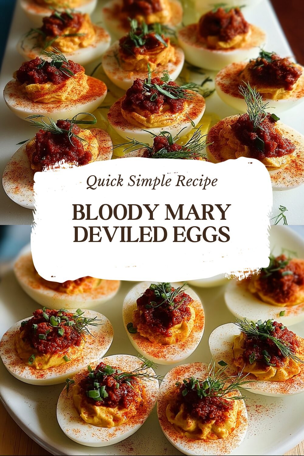 Bloody Mary Deviled Eggs