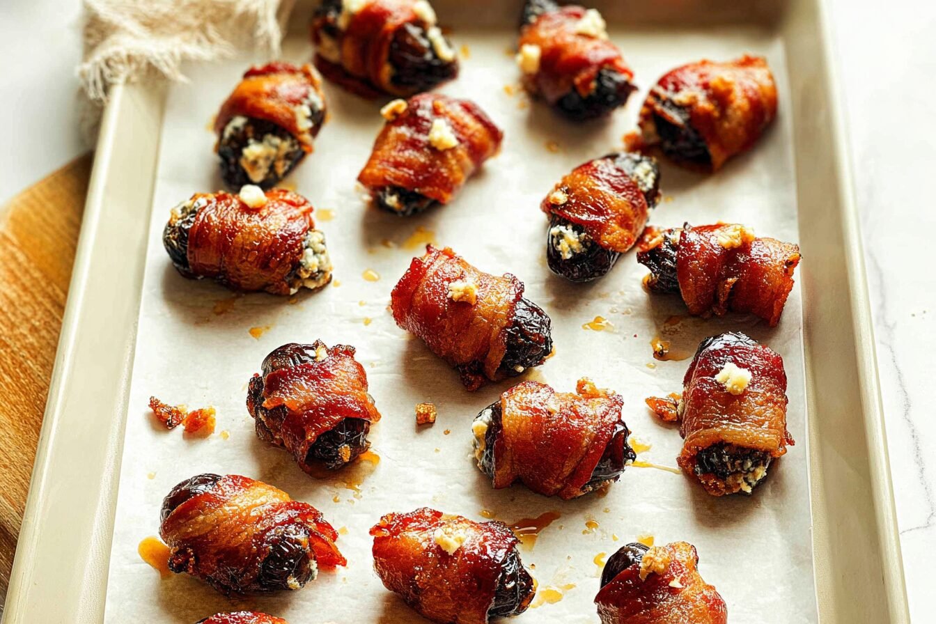 Blue Cheese Stuffed Bacon Wrapped Dates