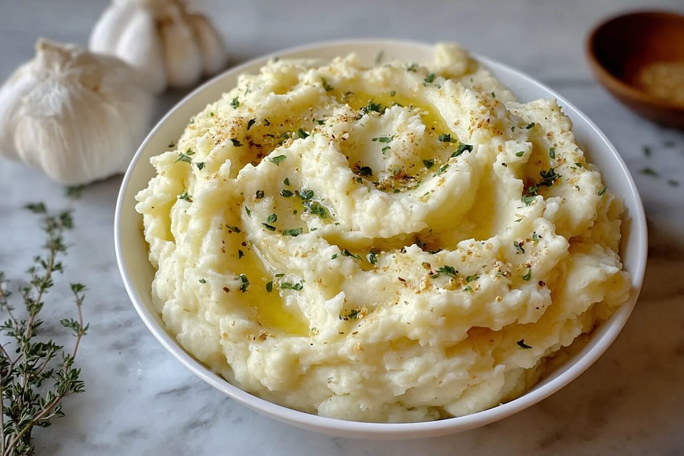 Brown Butter Garlic Mashed Potatoes
