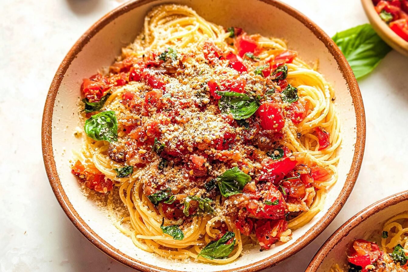 Bruschetta Pasta With Fresh Tomatoes And Basil Recipe 6 Bruschetta Pasta
