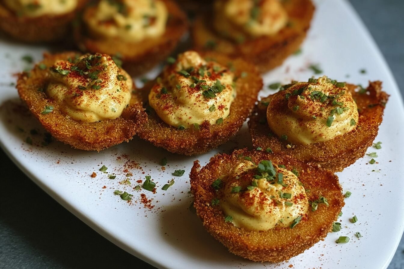 Cajun Fried Deviled Eggs Recipe With Bold Southern Flavors 6 Cajun Style Fried Deviled Eggs