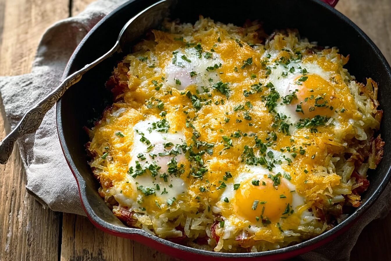 Cheesy Egg Hash Browns