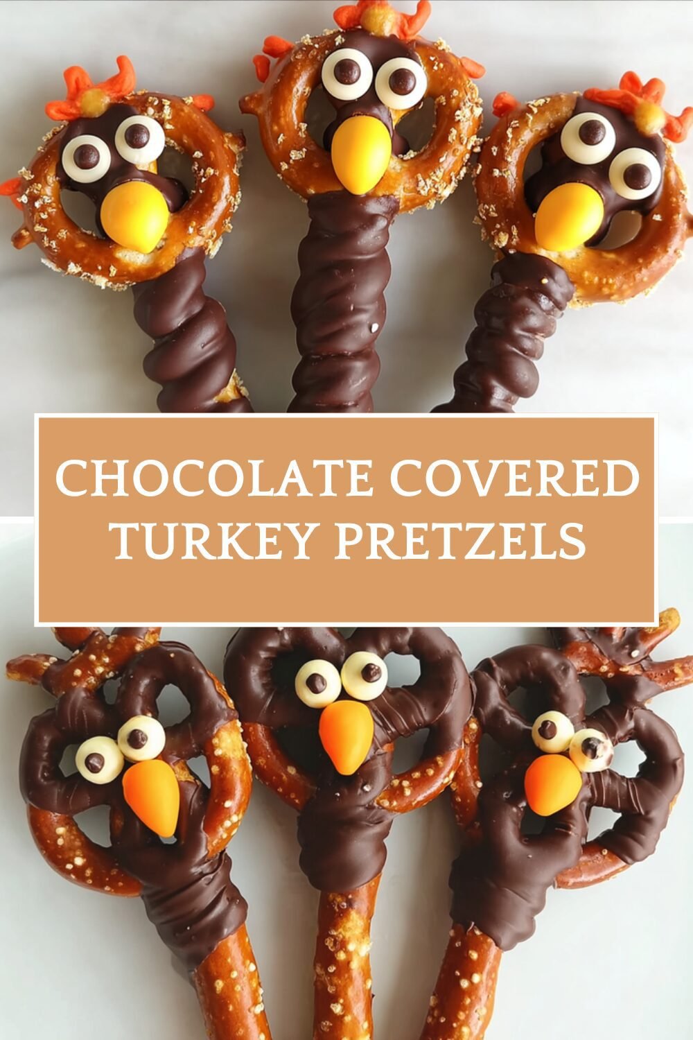 Chocolate Covered Turkey Pretzels