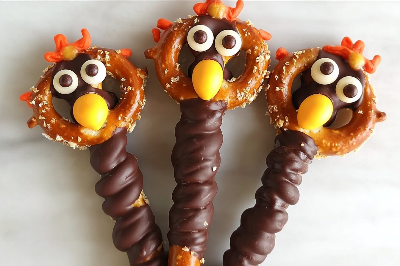 Chocolate Covered Turkey Pretzels