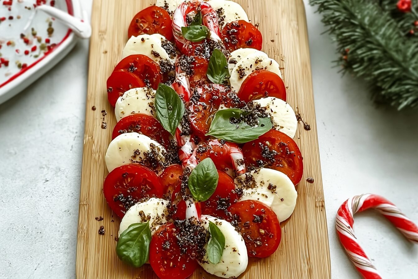 Christmas Caprese Candy Cane