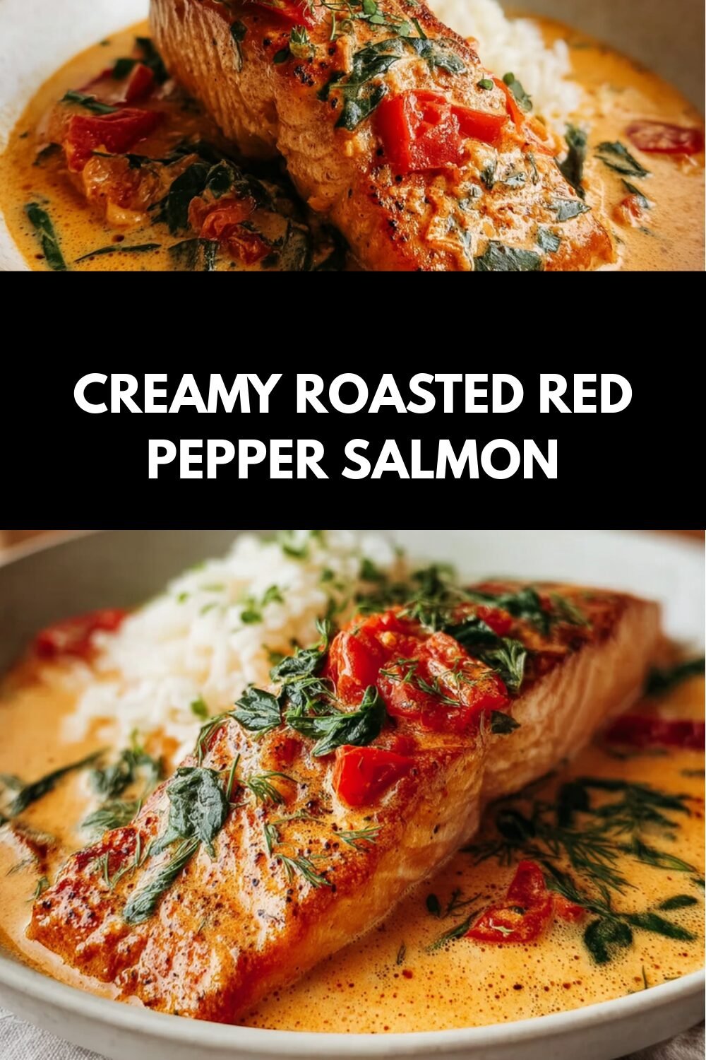 Creamy Roasted Red Pepper Salmon