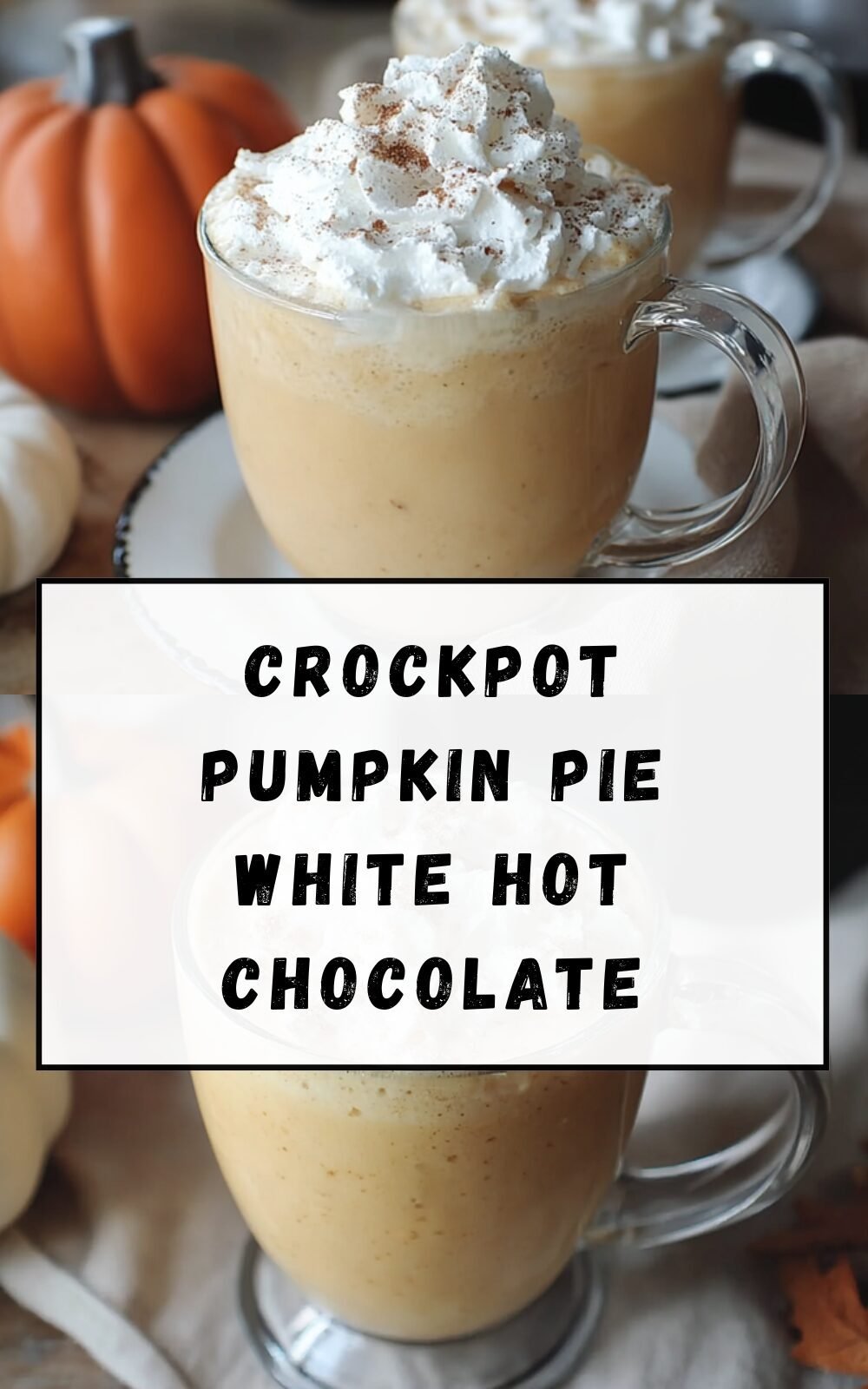 Crockpot Pumpkin Pie White Hot Chocolate