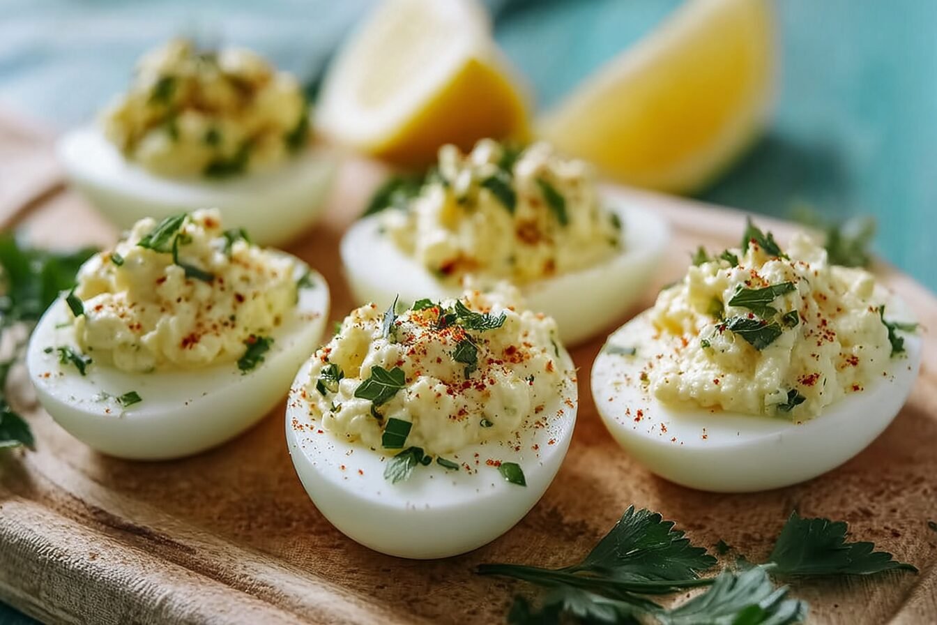Feta Deviled Eggs