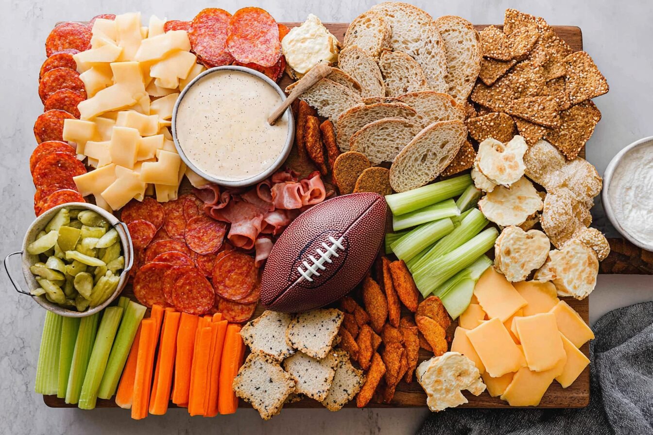 Football Charcuterie Board