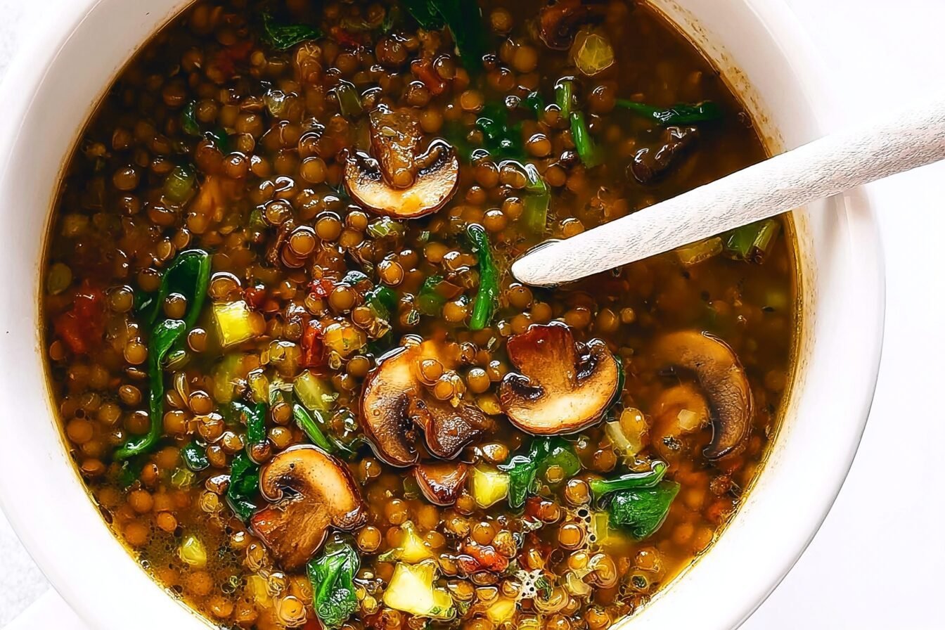 French Lentil Mushroom Soup
