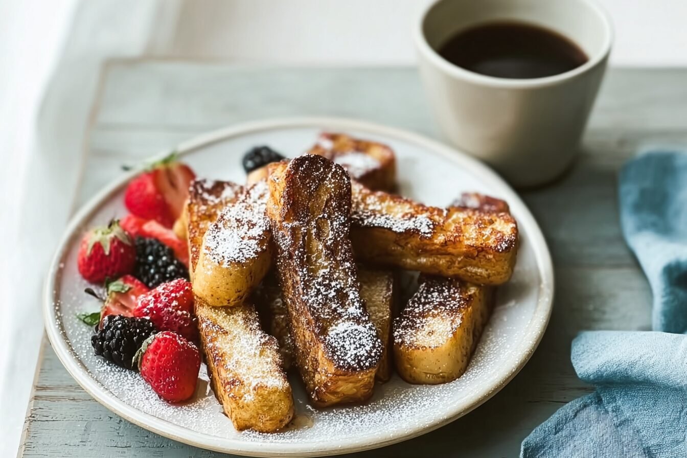 Cinnamon French Toast Sticks Recipe With Simple Homemade Dipping Sauce 6 French Toast Sticks
