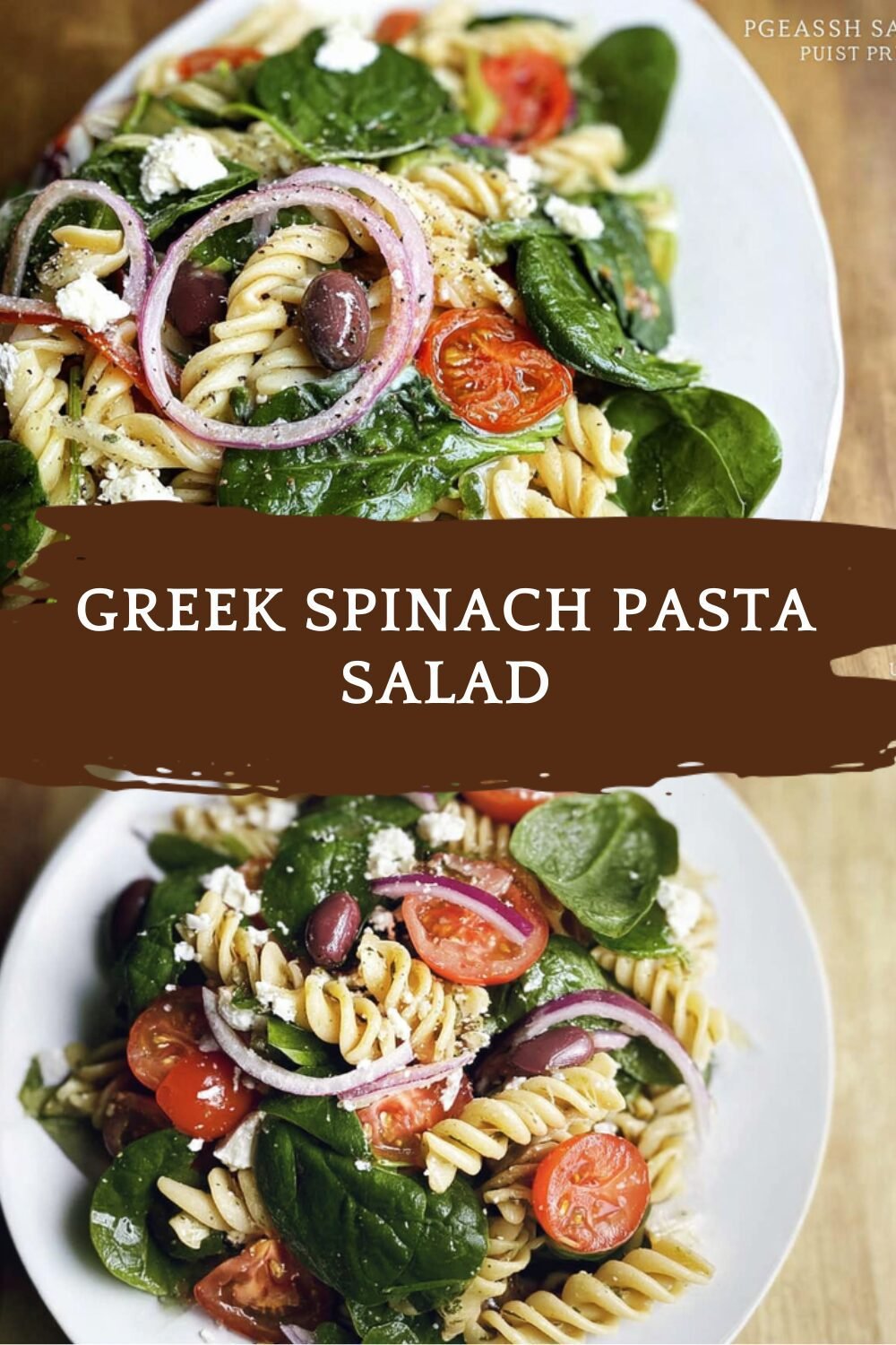 Greek Spinach Pasta Salad Easy Mediterranean Recipe 7 Greek Spinach Pasta Salad