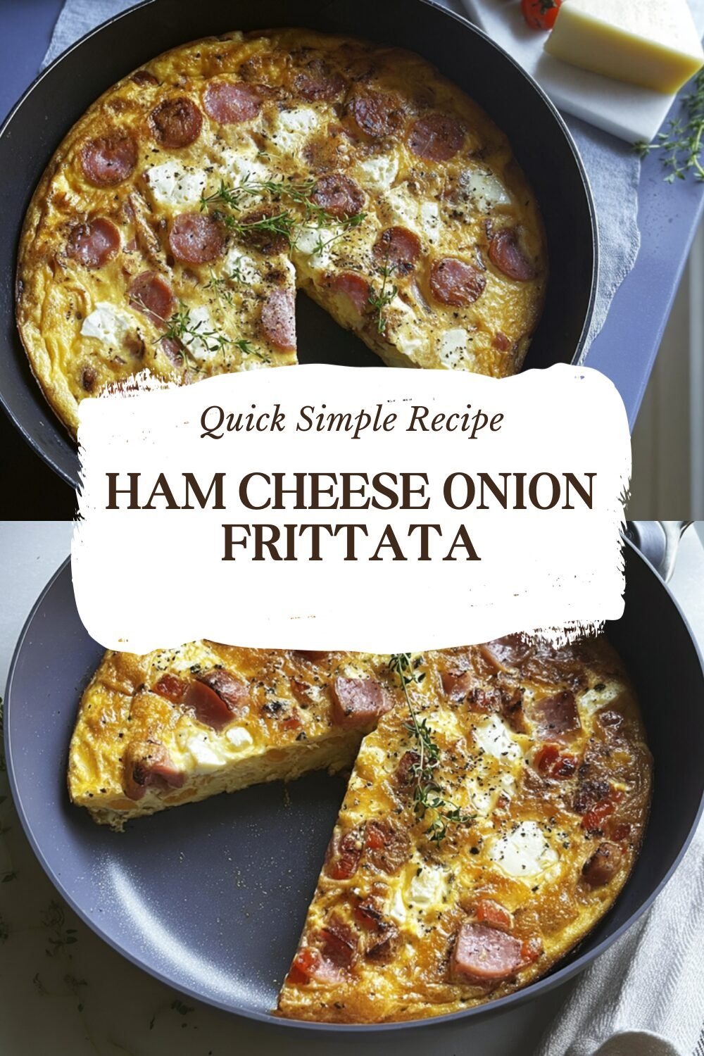 Ham Cheese Onion Frittata