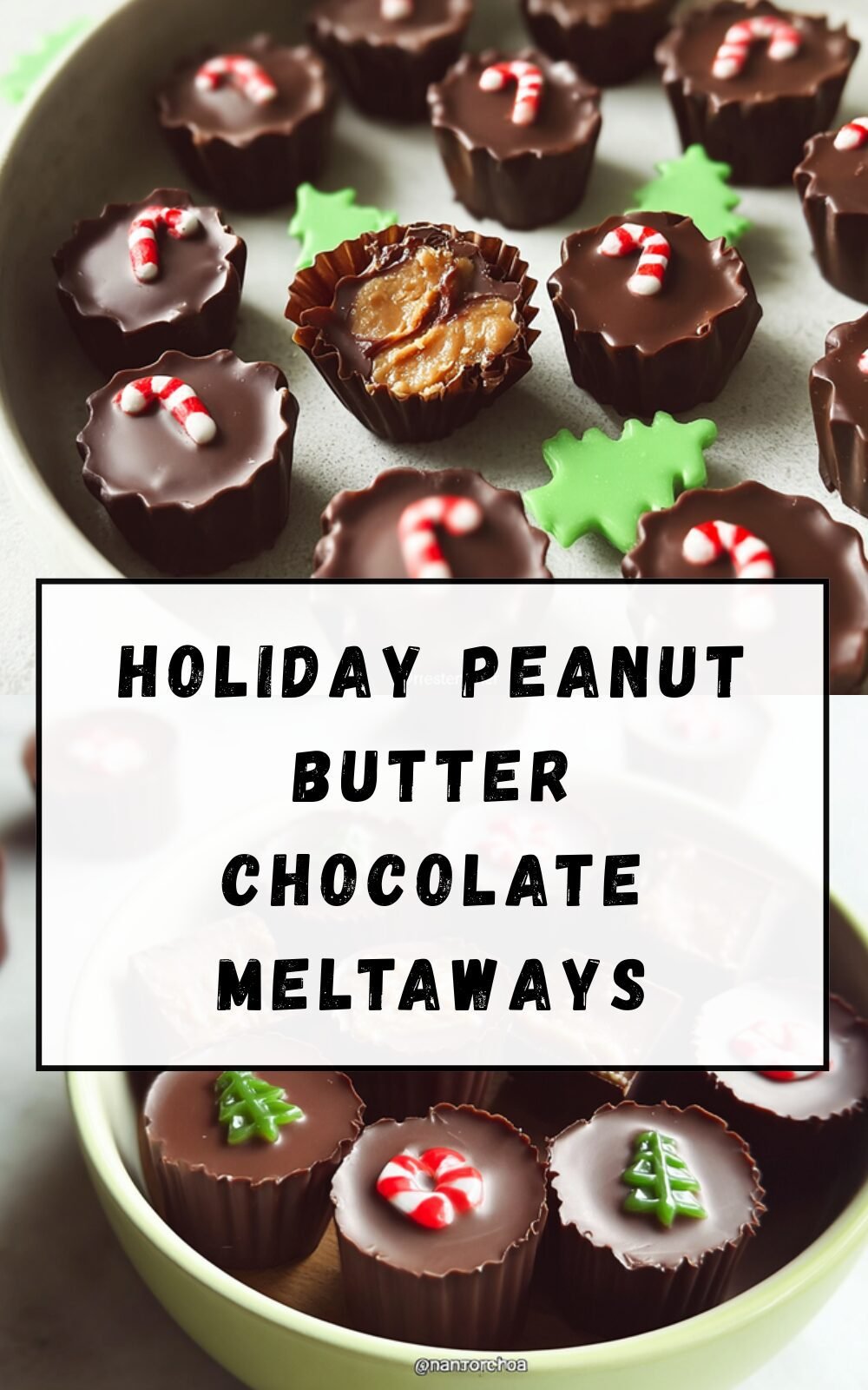 Holiday Peanut Butter Chocolate Meltaways