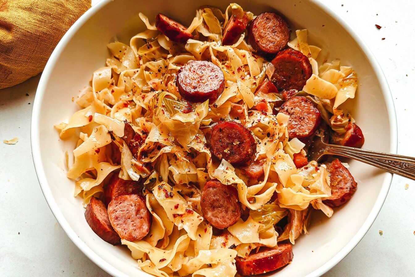 Cabbage And Noodles Recipe Easy Comfort Food For Any Occasion 6 Kielbasa And Cabbage Noodles