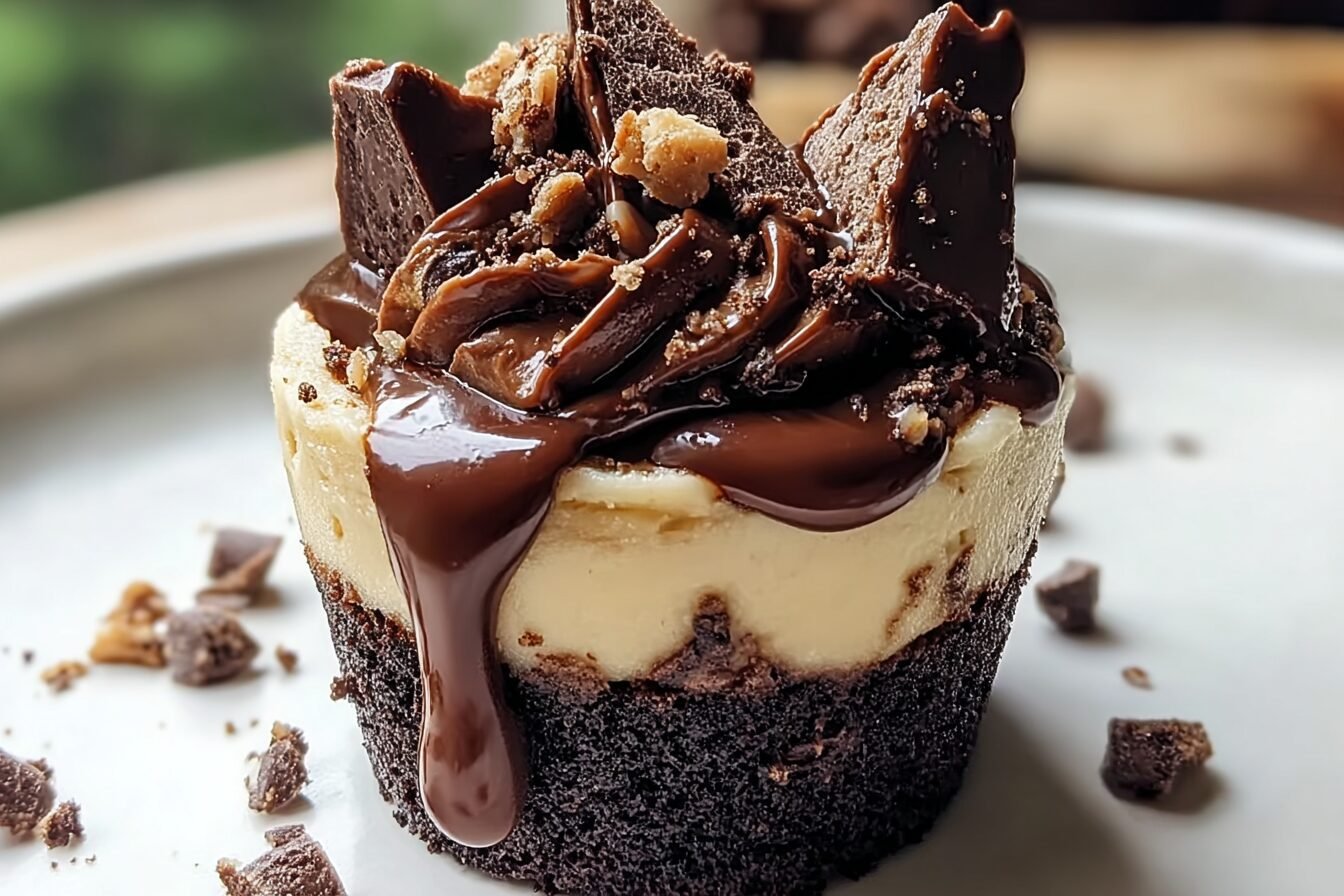Loaded Brownie Cheesecake Cups Recipe With Rich Chocolate And Creamy Layers 6 Loaded Brownie Cheesecake Cup
