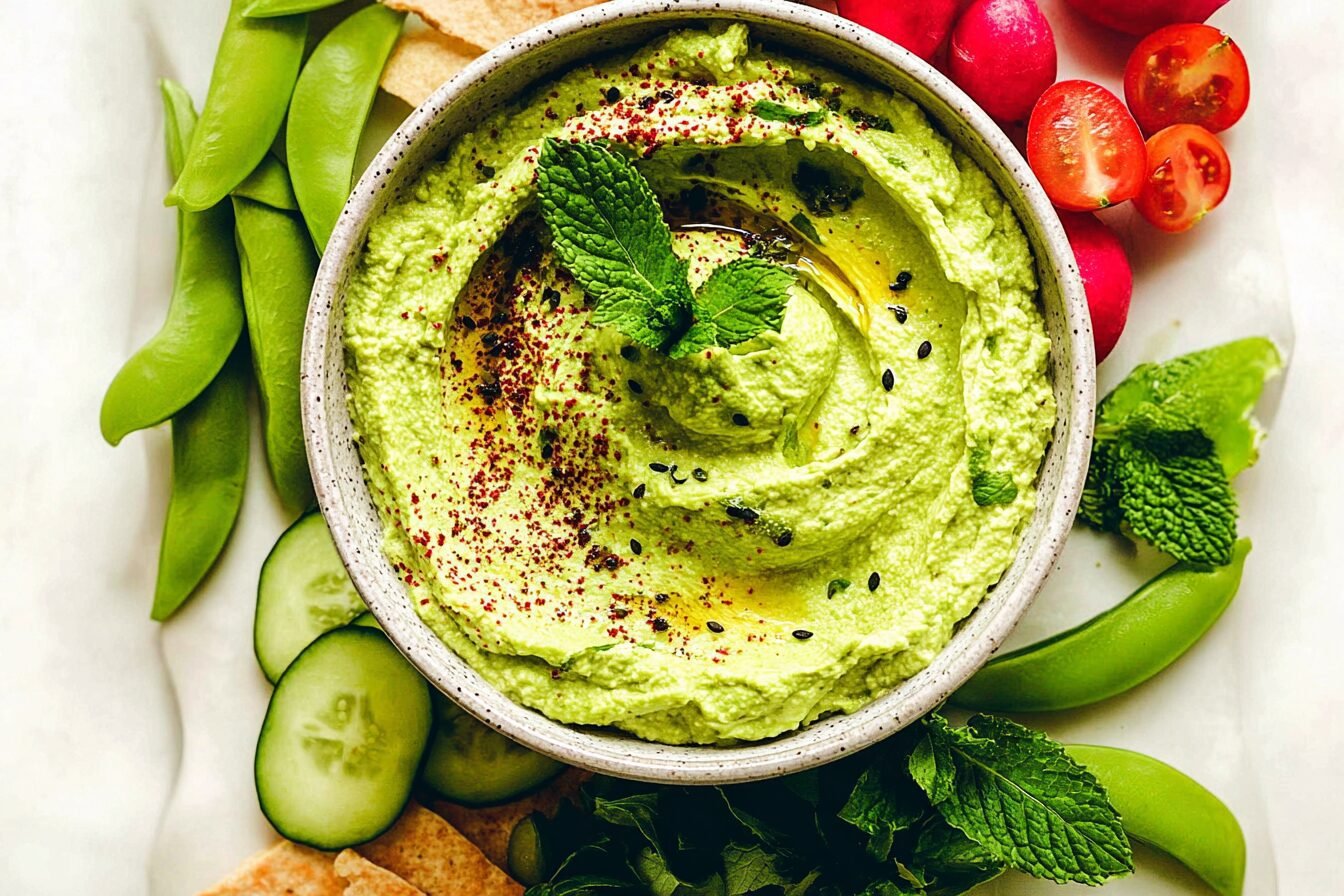 Mint Pea Hummus Recipe With Fresh Herbs And Creamy Texture 6 Mint Pea Hummus