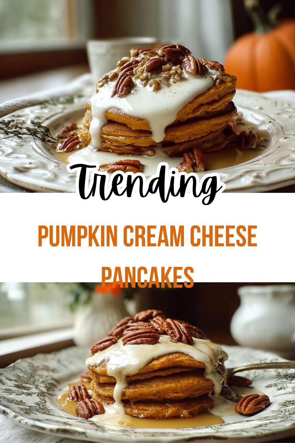 Pumpkin Cream Cheese Pancakes