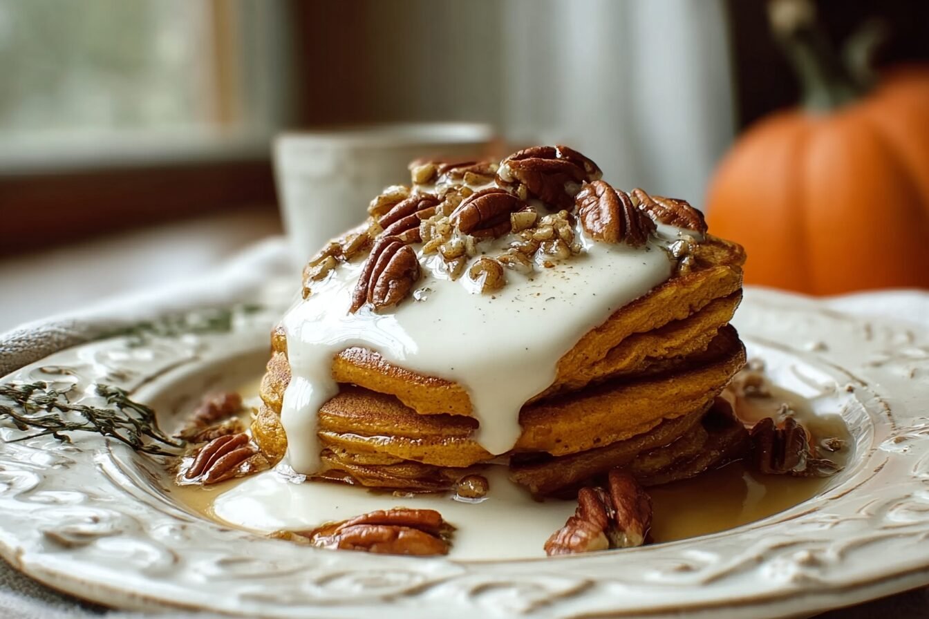 Pumpkin Cream Cheese Pancakes