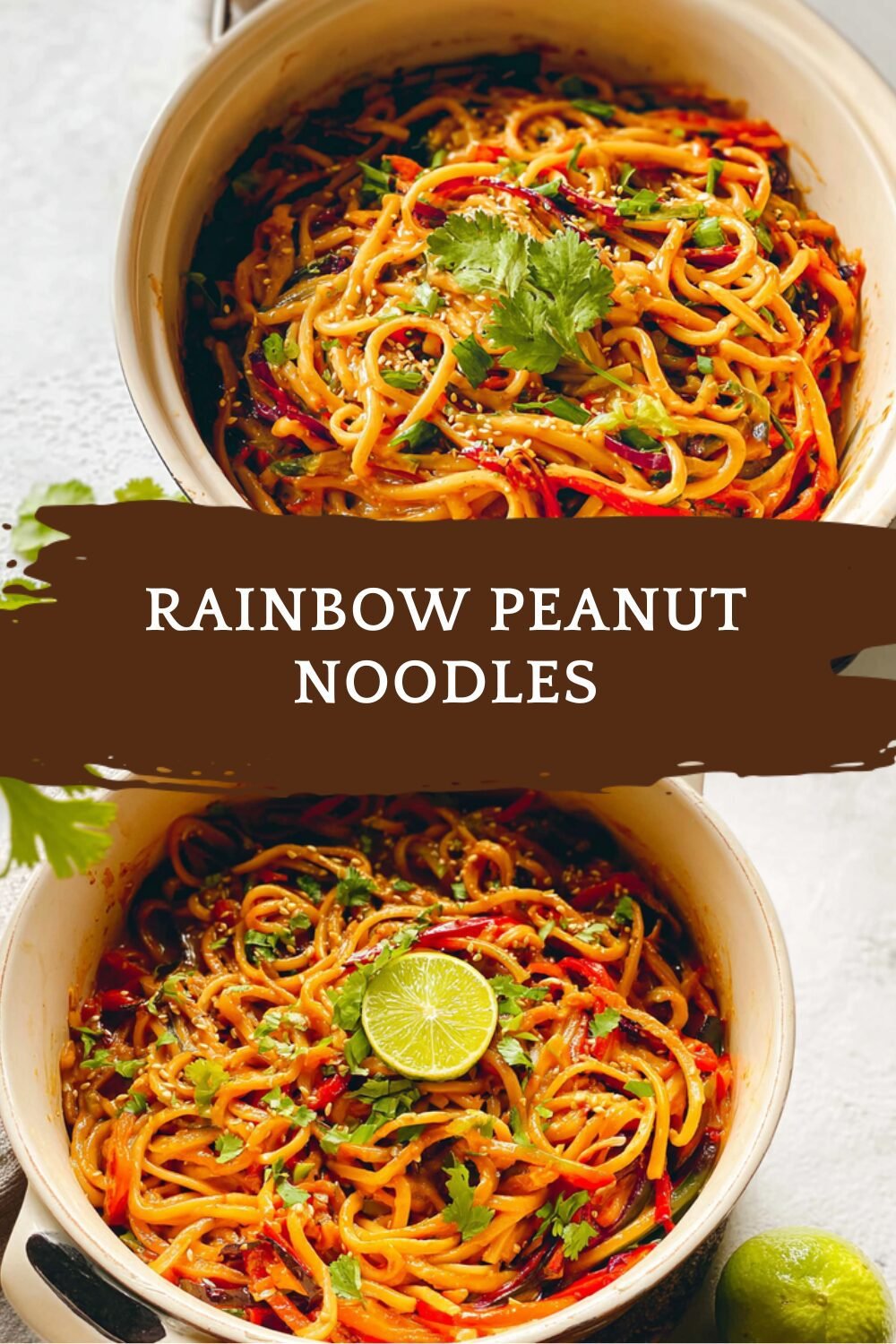 Rainbow Peanut Noodles
