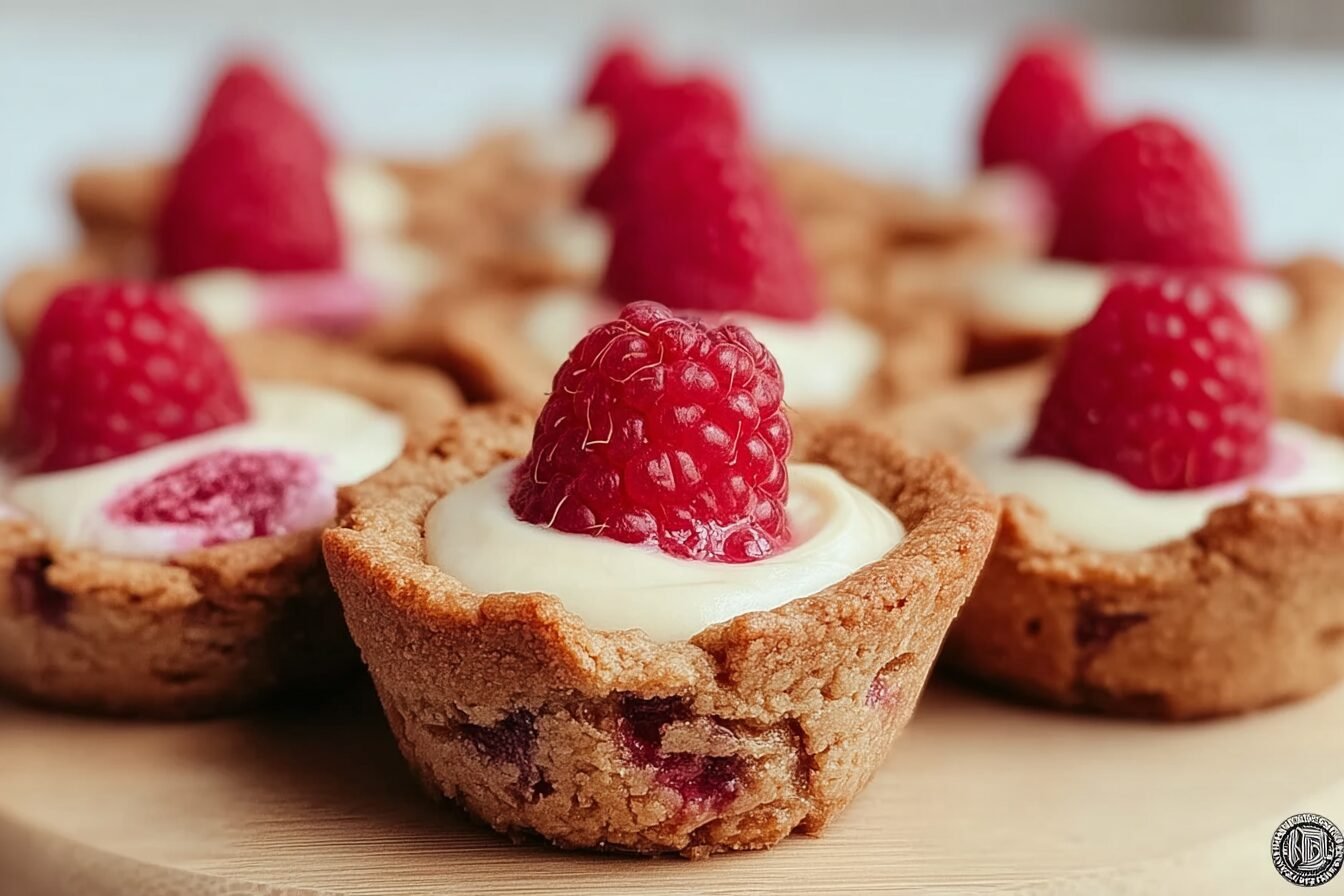 Raspberry Cheesecake Cookie Cups