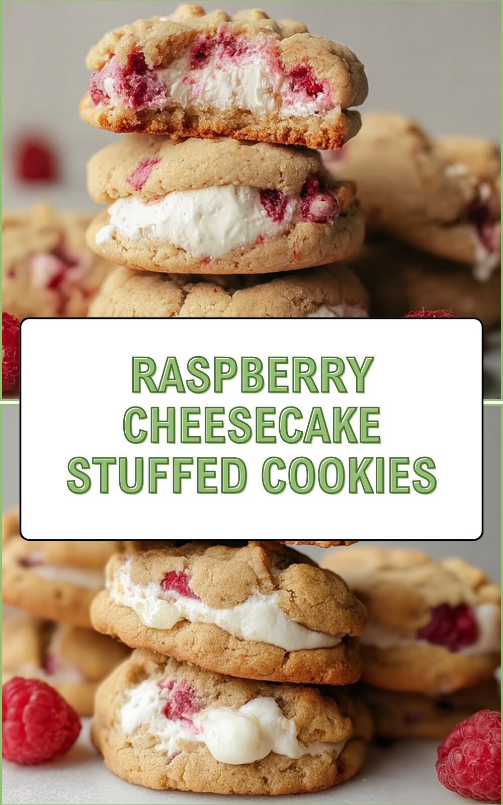 Raspberry Cheesecake Stuffed Cookies