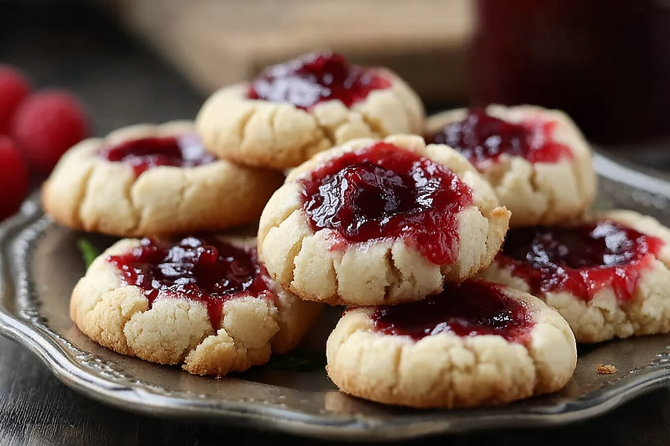 Raspberry Cheesecake Thumbprint Cookies Recipe With 5 Ingredients