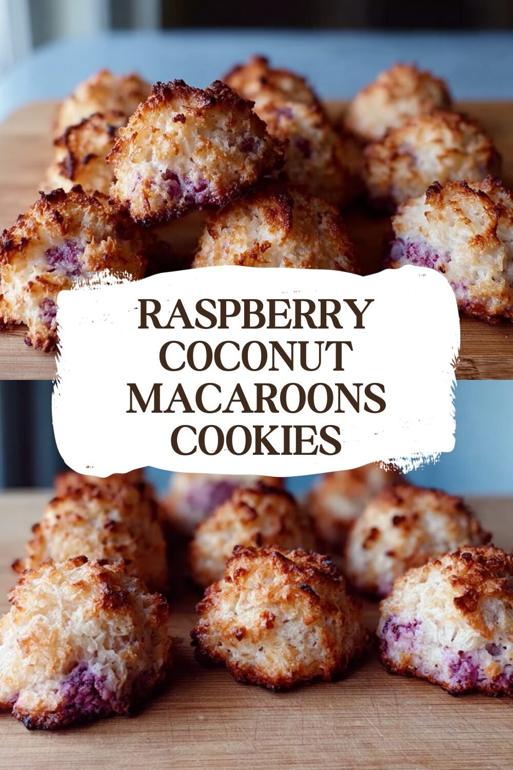 Raspberry Coconut Macaroons Cookies