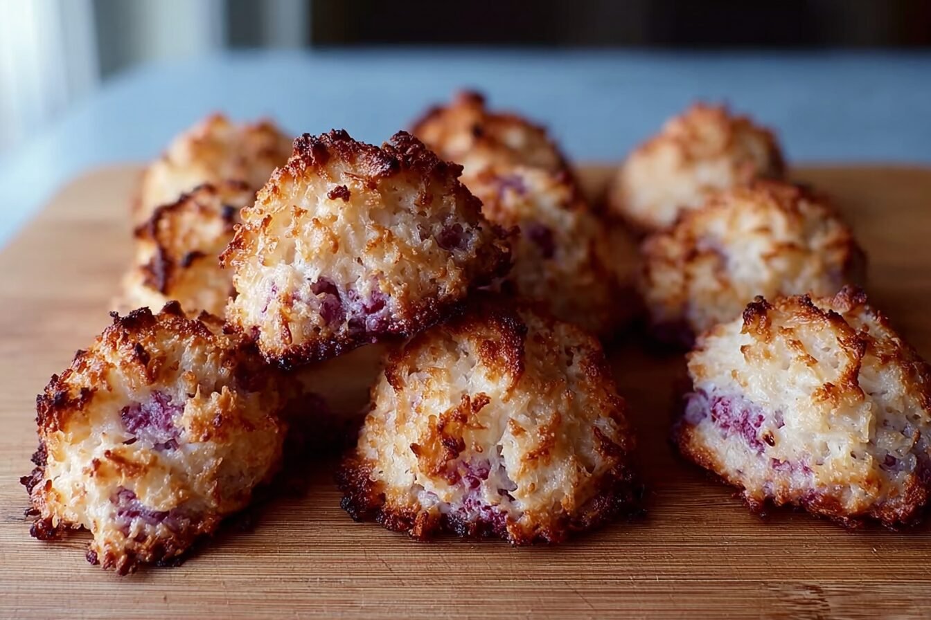 Raspberry Coconut Macaroons Cookies