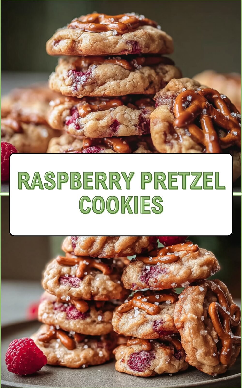 Raspberry Pretzel Cookies