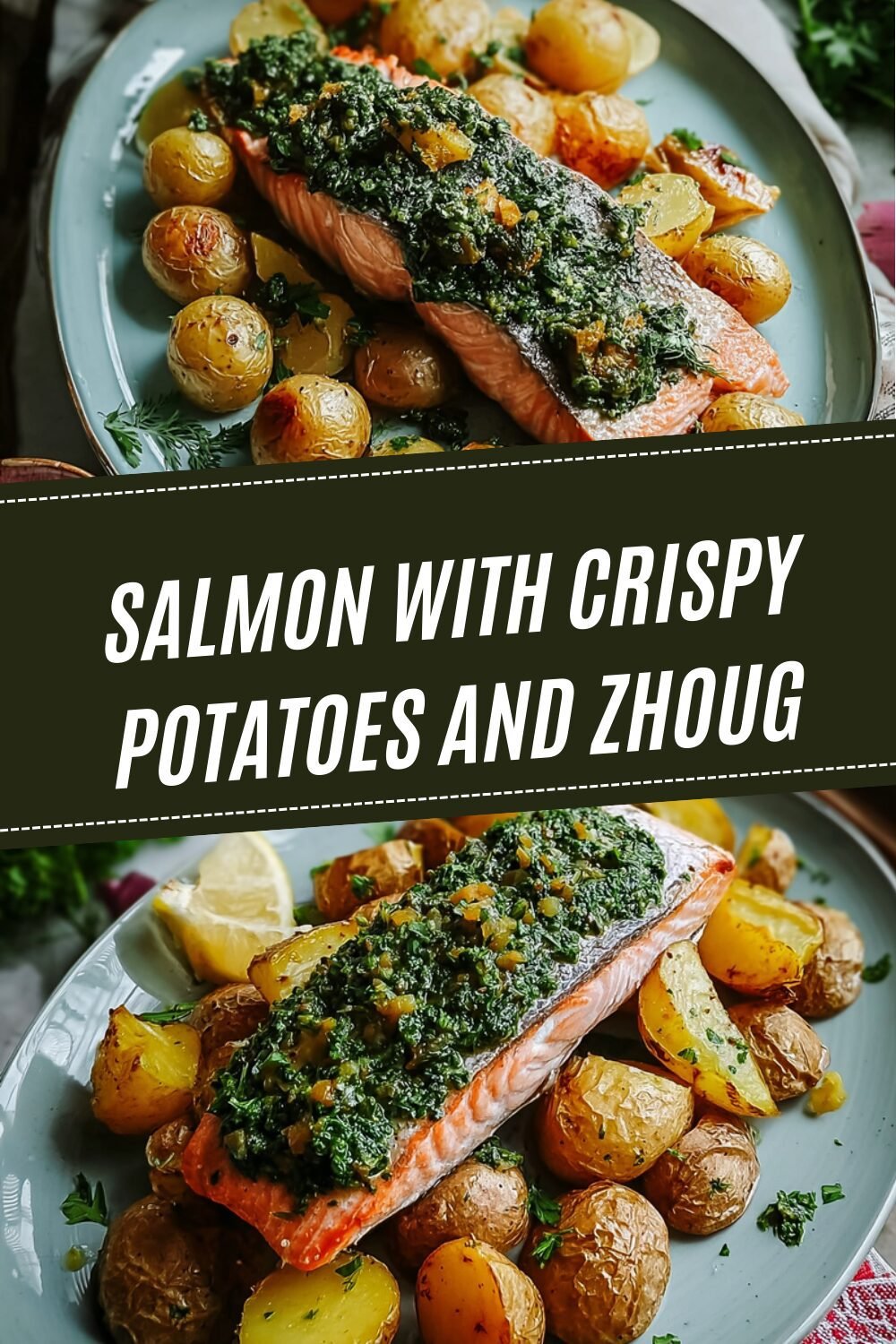 Salmon With Crispy Potatoes And Zhoug