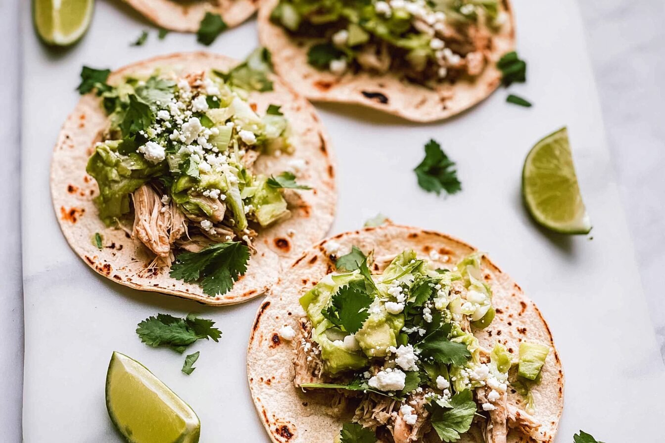 Salsa Verde Chicken Tacos