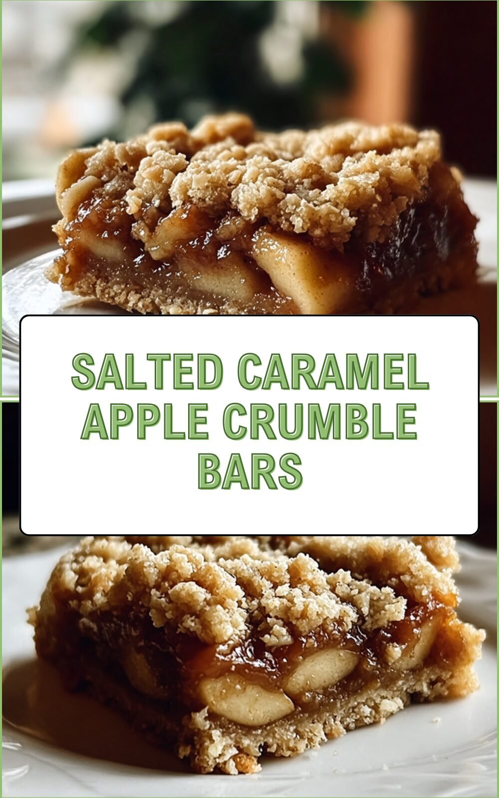 Salted Caramel Apple Crumble Bars