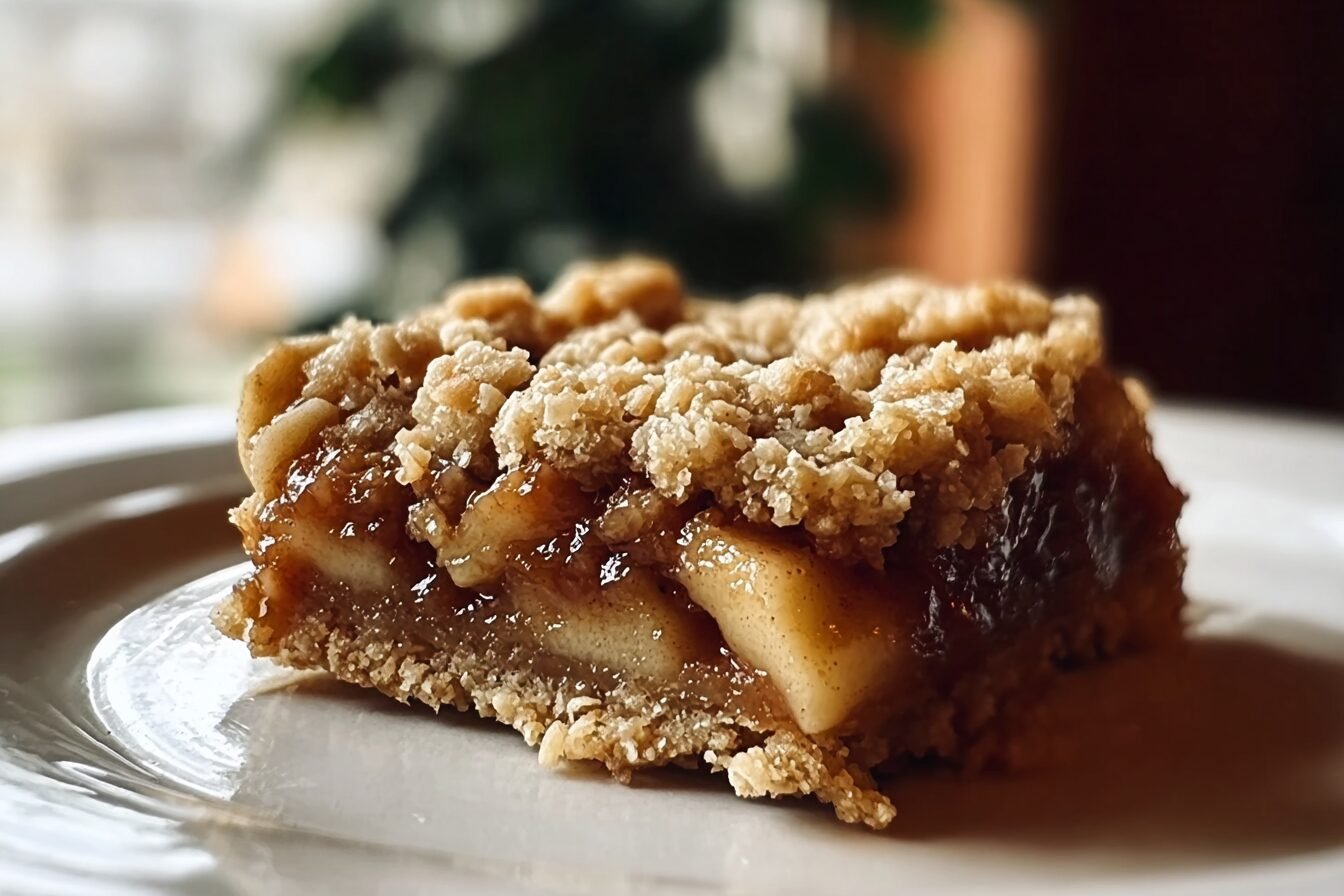 Salted Caramel Apple Crumble Bars
