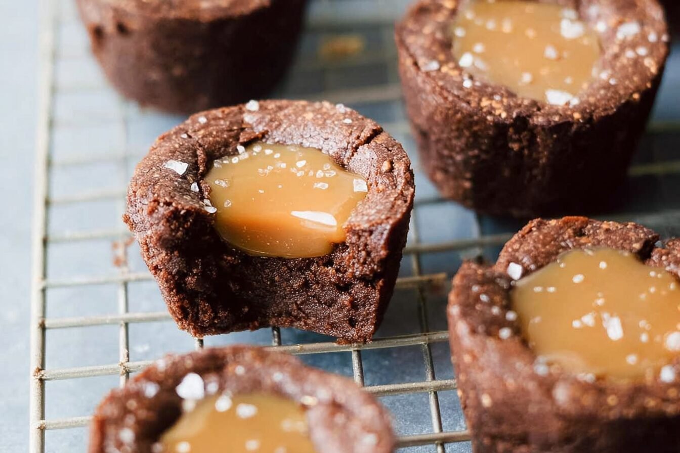 Salted Caramel Brownie Bites