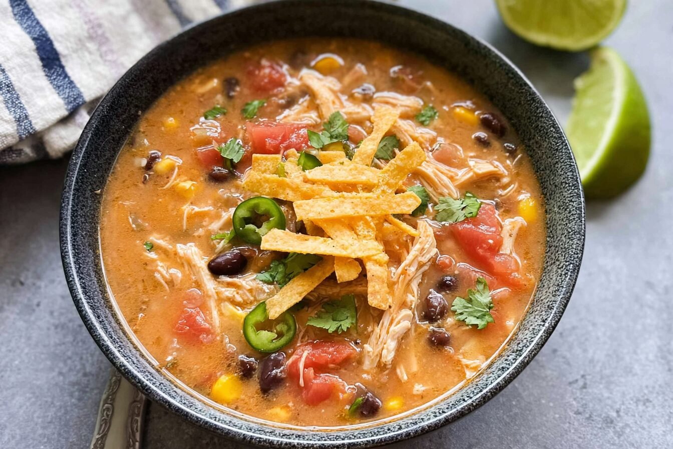 Slow Cooker Chicken Fajita Soup