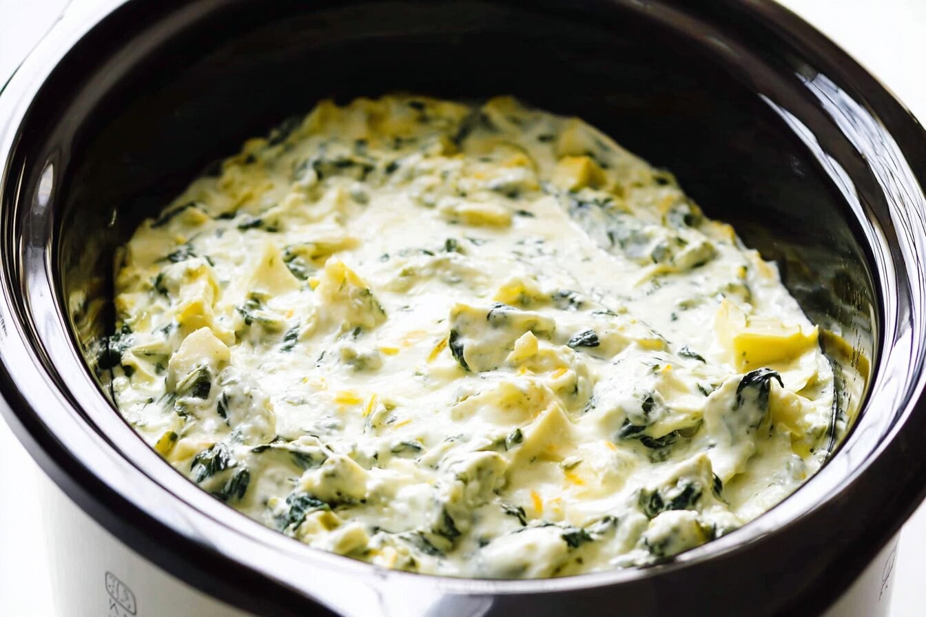 Slow Cooker Spinach Artichoke Dip